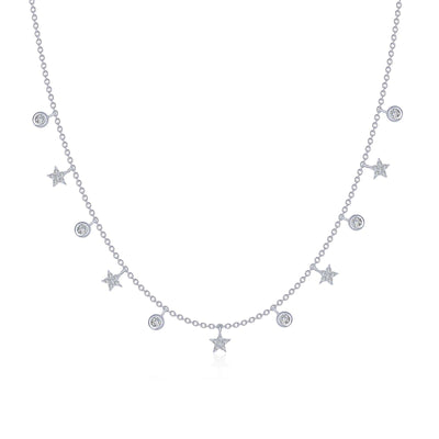NECKLACES - Lafonn Sterling Silver Starfall 0.73cttw Charm Necklace