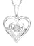 Sterling Silver Diamond Heart Shaped Necklace