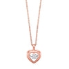 RHYTHM OF LOVE - 10K Rose Gold Heart Shaped Rhythm Of Love Diamond Necklace