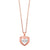 Heart Shaped Rhythm of Love Diamond Necklace 10K Rose Gold