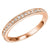 Bead Set Diamond Stackable Ring .12 Cttw 10K Rose Gold