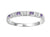 Alexandrite Birthstone Emerald Cut Diamond Ring 10K White Gold