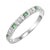 Emerald Birthstone Emerald Cut Diamond Ring 10K White Gold