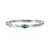 Emerald Stackable Ring 10K White Gold | Mullen Jewelers