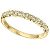 RINGS - 10K Yellow Gold .11cttw Bead Set Station Diamond Stackable Ring