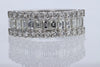 RINGS - 14K White Gold 1.50cttw Baguette And Round Cut Diamond Band