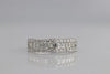 RINGS - 14K White Gold 1cttw Baguette And Round Diamond Band.