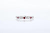 RINGS - 14K White Gold .20cttw Ruby And .10cttw Diamond Stackable Ring