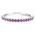 Amethyst  Birthstone Stackable Ring 14K White Gold