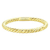 RINGS - 14K Yellow Gold Rolled Metal Design Stackable Band