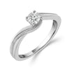 RINGS - Sterling Silver 1/10cttw Diamond Promise Ring With Illusion Top Head
