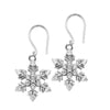 UNDER $200 - Sterling Silver And Diamond Snowflake Earrings