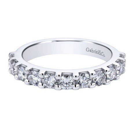 WEDDING - 14K White Gold 1.00cttw Pave Diamond Band