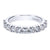 Pave Diamond Band 1.00 Cttw 14K White Gold | Mullen Jewelers