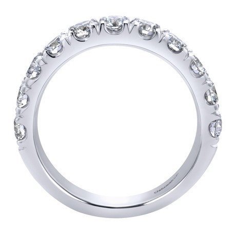 WEDDING - 14K White Gold 1.50cttw French Pave Diamond Band