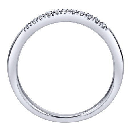 WEDDING - 14K White Gold .10cttw French Pave Diamond Band