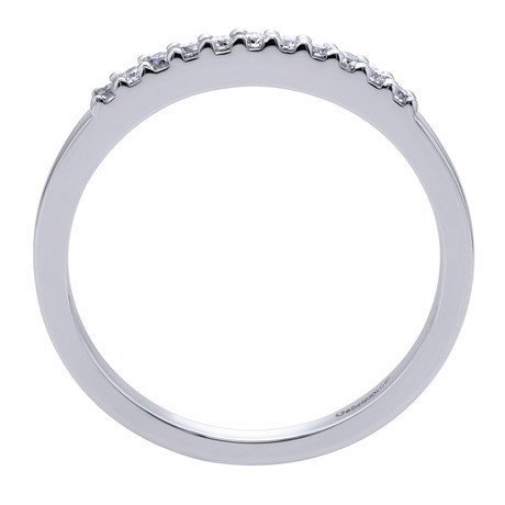 WEDDING - 14K White Gold .10cttw Pave Diamond Band