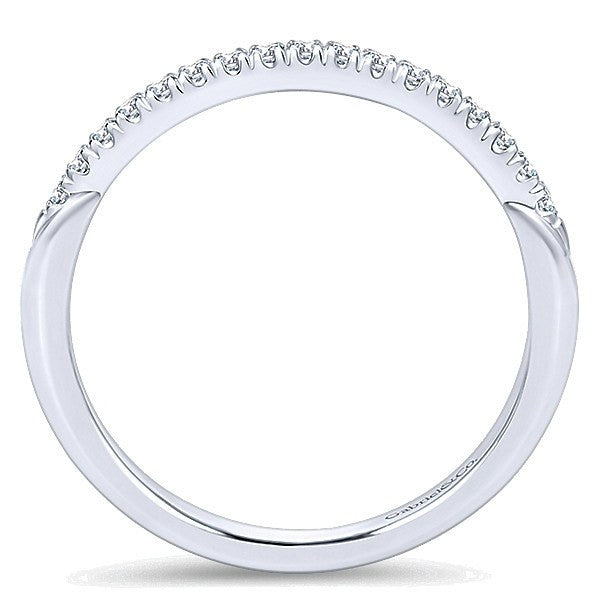 WEDDING - 14k White Gold .13cttw Split Prong Diamond Wedding Band