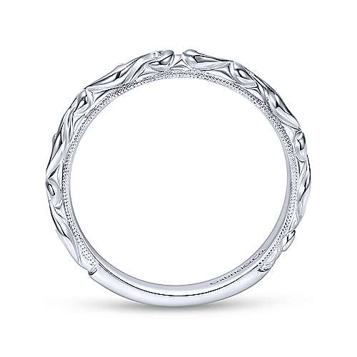 Ornate Wedding Band 14K White Gold 148B | Mullen Jewelers