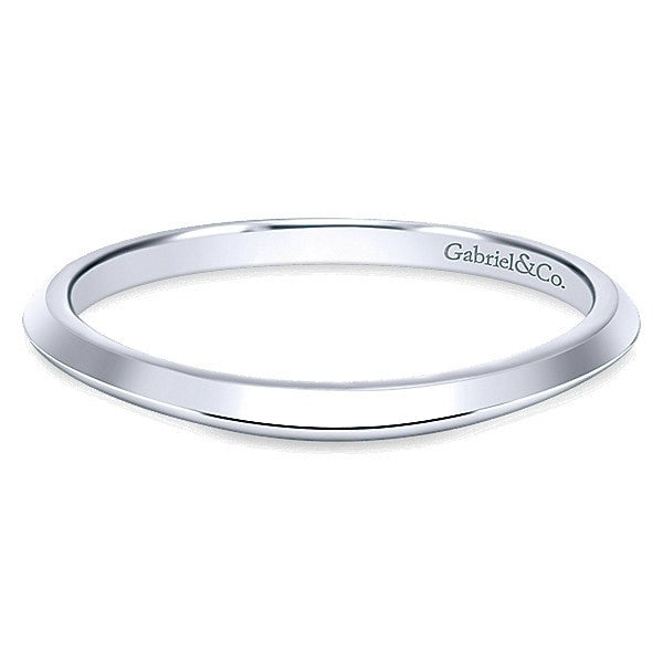 WEDDING - 14K White Gold Polished Knife Edge Wedding Band