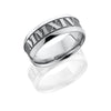 WEDDING - Cobalt Chrome 8mm Wide Wedding Band With Customized Roman Numerals