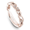 Wedding Ring - 14K Rose Gold .03cttw Bead Set Ornate Diamond Wedding Band #831B