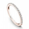 Wedding Ring - 14K Rose Gold .18cttw Pave Diamond Wedding Band #890B