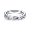 Wedding Ring - 14K White Gold 1.50cttw 16-Stone Channel Set Diamond Band
