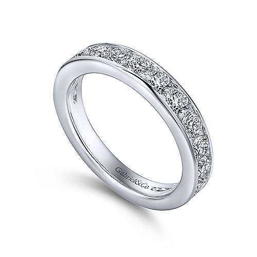 Wedding Ring - 14K White Gold 1.50cttw 16-Stone Channel Set Diamond Band