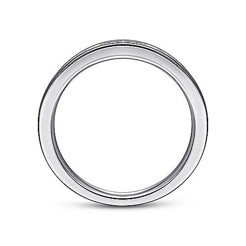 Wedding Ring - 14K White Gold .10cttw 20-Stone Channel Set Diamond Band