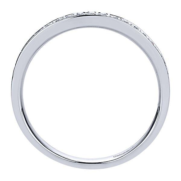 Wedding Ring - 14K White Gold .13cttw Bead Set Round Diamond Wedding Band