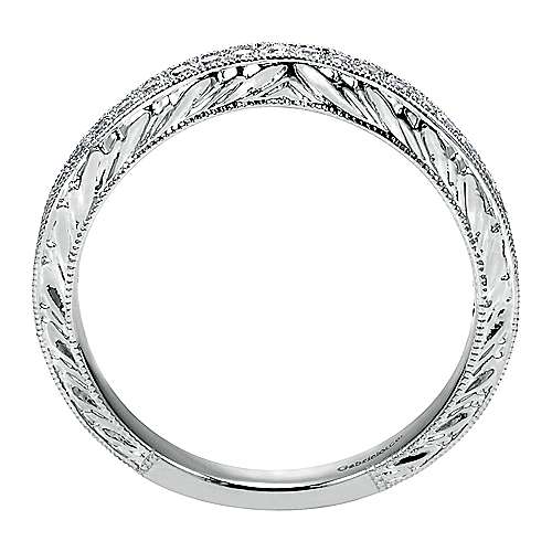 Engraved Shank Diamond Band .19Cttw 14K White Gold  144B