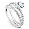 Wedding Ring - 14K White Gold .30cttw Traditional Diamond Wedding Band #845B