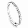 Wedding Ring - 14K White Gold .31cttw Pave Stackable Diamond Wedding Band #859B