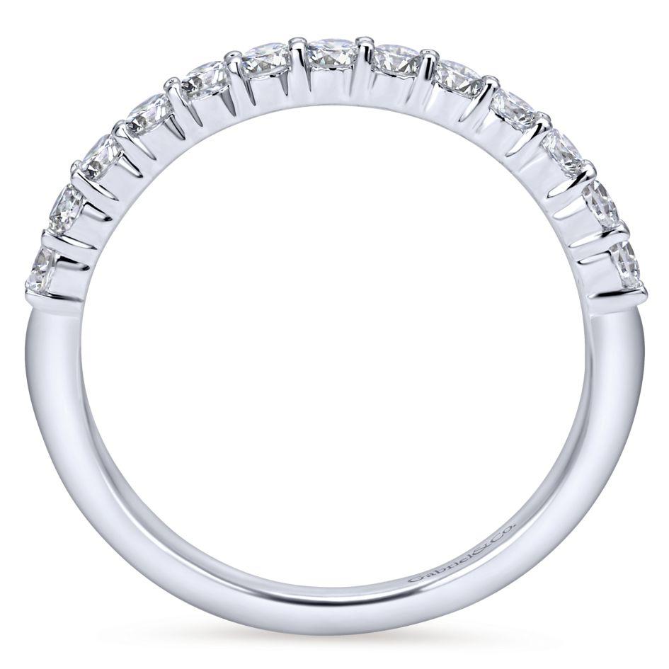 Wedding Ring - 14K White Gold .38cttw Straight Prong Set Diamond Wedding Band