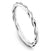 Twisted Shank Stackable Wedding Band 14K White Gold 903B