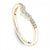 Curved Shape Stackable Diamond Wedding Band 14K Yellow Gold 873B