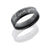 Black Zirconium Ring With Custom Handwriting Engraving 7mm