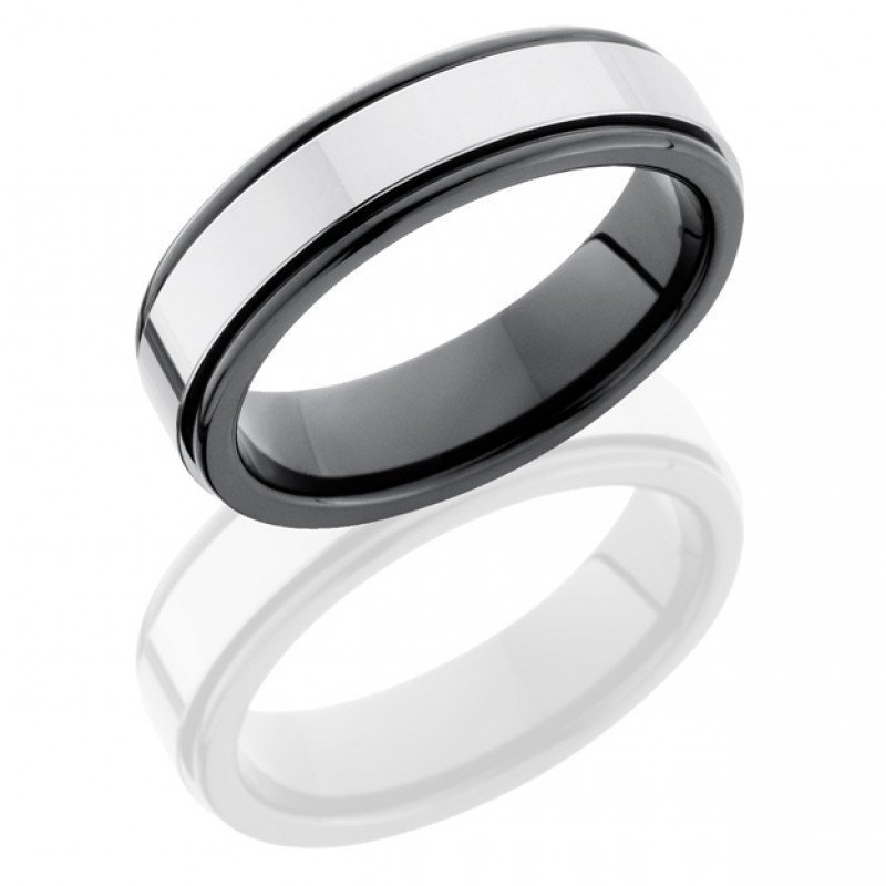 WEDDING - Tungsten Carbide And Ceramic 6mm Mens Wedding Band