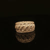 Estate 14K White Gold Diamond Pierced Swirl Design Fashion Ring