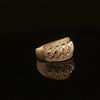 Estate 14K White Gold Diamond Pierced Swirl Design Fashion Ring