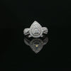 Estate 10K White Gold 1.00cttw I/I1 Pear Shaped Diamond Cluster Ring