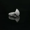 Estate 10K White Gold 1.00cttw I/I1 Pear Shaped Diamond Cluster Ring