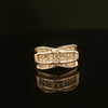 Estate 14K White Gold 1.50cttw Princess and Baguette Diamond Cluster Band