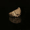Estate 14K White Gold Baguette & Round Diamond Wide Fashion Band
