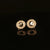 Estate 14K White Gold Diamond Open Circle Earrings