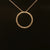 Estate 14K White Gold Round Diamond Circle Necklace