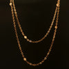 Estate 14K Yellow Gold Round Diamond By The Yard Necklace