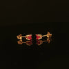 Estate 14K Yellow Gold 4mm Round Ruby Studs