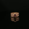 Estate 19.2K Yellow Gold 7-Band Style with pink center stone Ring